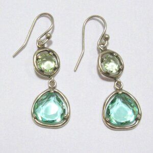 Silpada sterling silver aqua seafoam blue green earrings W2457 Seychelles